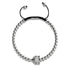 Renard de cristal | Argent | Noir | Bracelet Charmballa en macramé